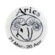 Aries Flat Ceramic Wine Bottle Stopper 